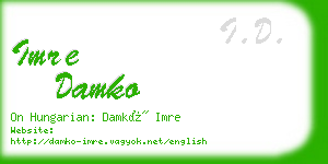 imre damko business card